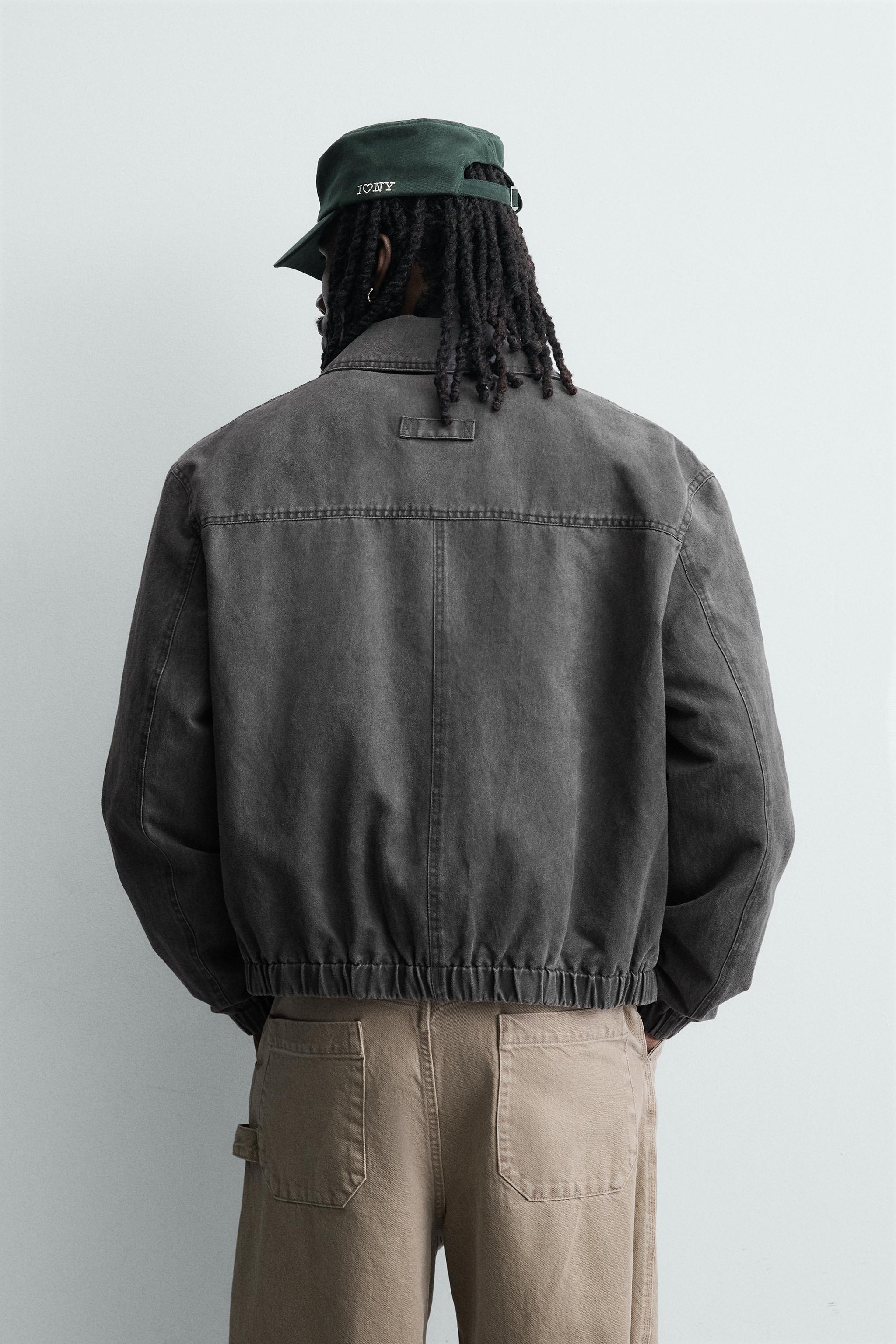 BLOUSON EFFET DAIM DÉLAVÉ